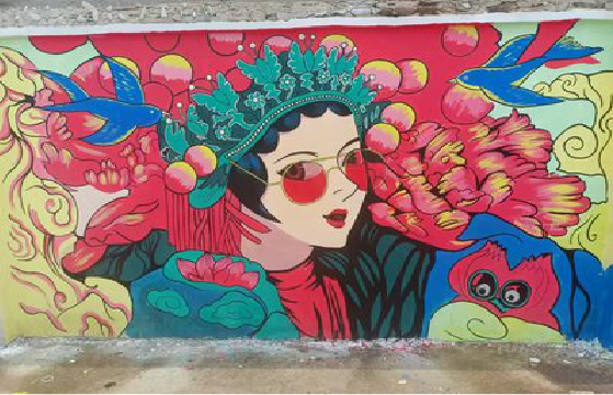 定边墙体彩绘-网红墙