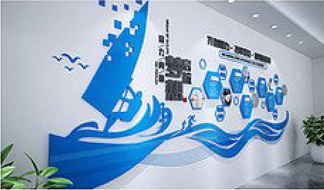 定边海浪主题文化墙如何设计？