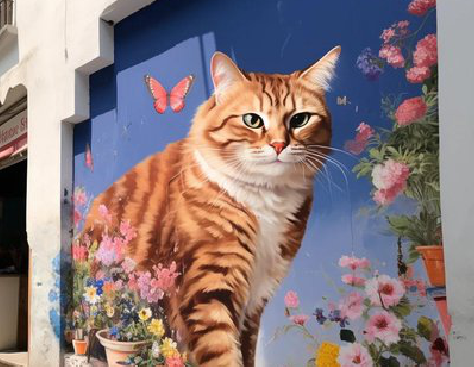 定边自己绘制有个性的手绘墙