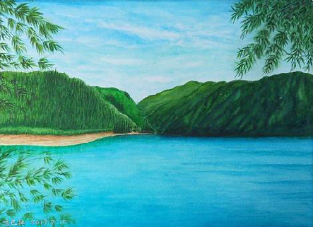 定边在墙绘中，如何绘画绿水青山？